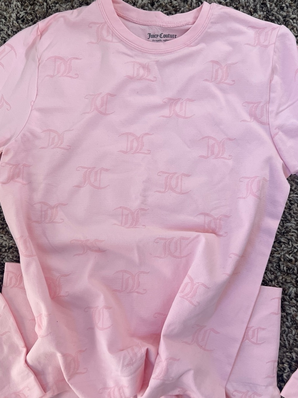 Juicy Couture Embossed Pajama Set - SIZE MEDIUM